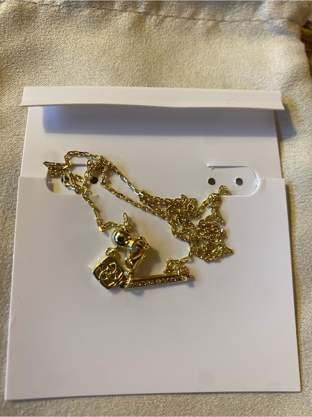 Kendra Scott Dolly Parton Ari Heart Necklace 14 KT Gold over Brass 19” - Picture 5 of 5